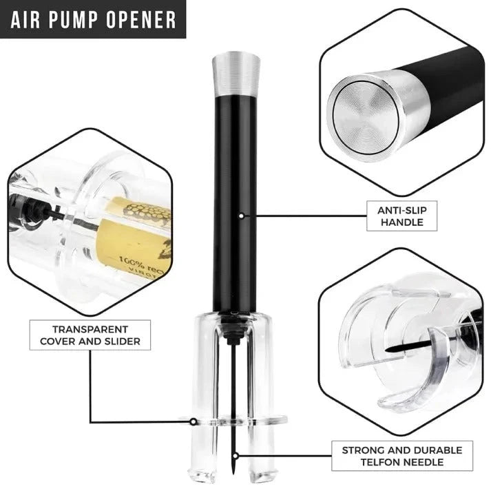 Wine Opener Set Air Pressure Cork Remover & Accessories