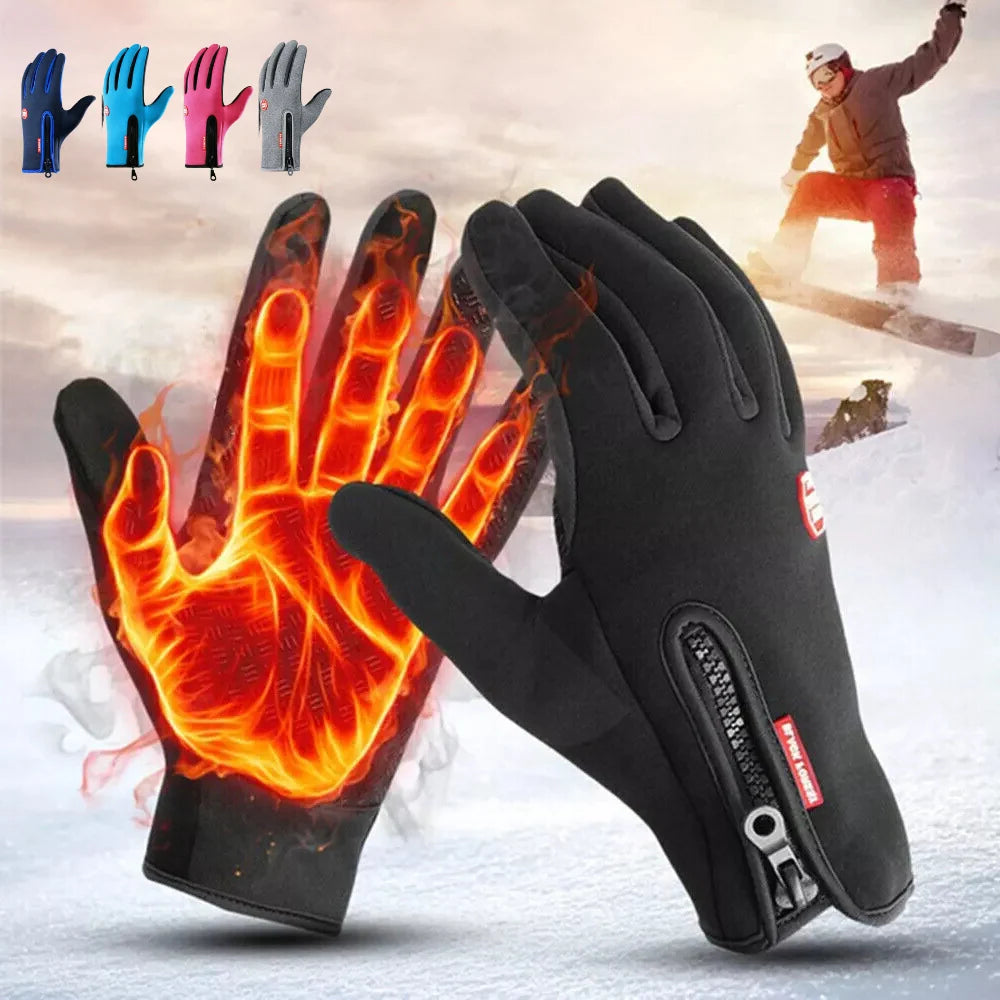 Winter Gloves Touchscreen Thermal Lined & Waterproof