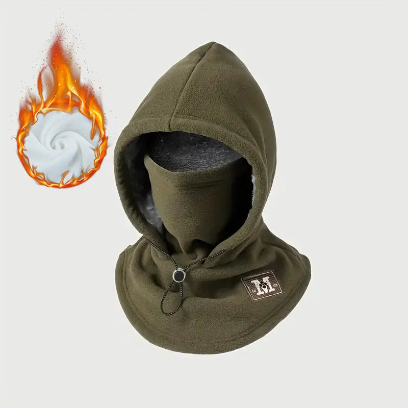 Winter Hat With Neck Mask One-Piece Windproof Flannel