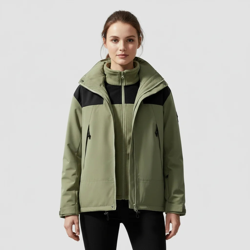 Winter Jacket 3-In-1 Fleece-Lined Hooded