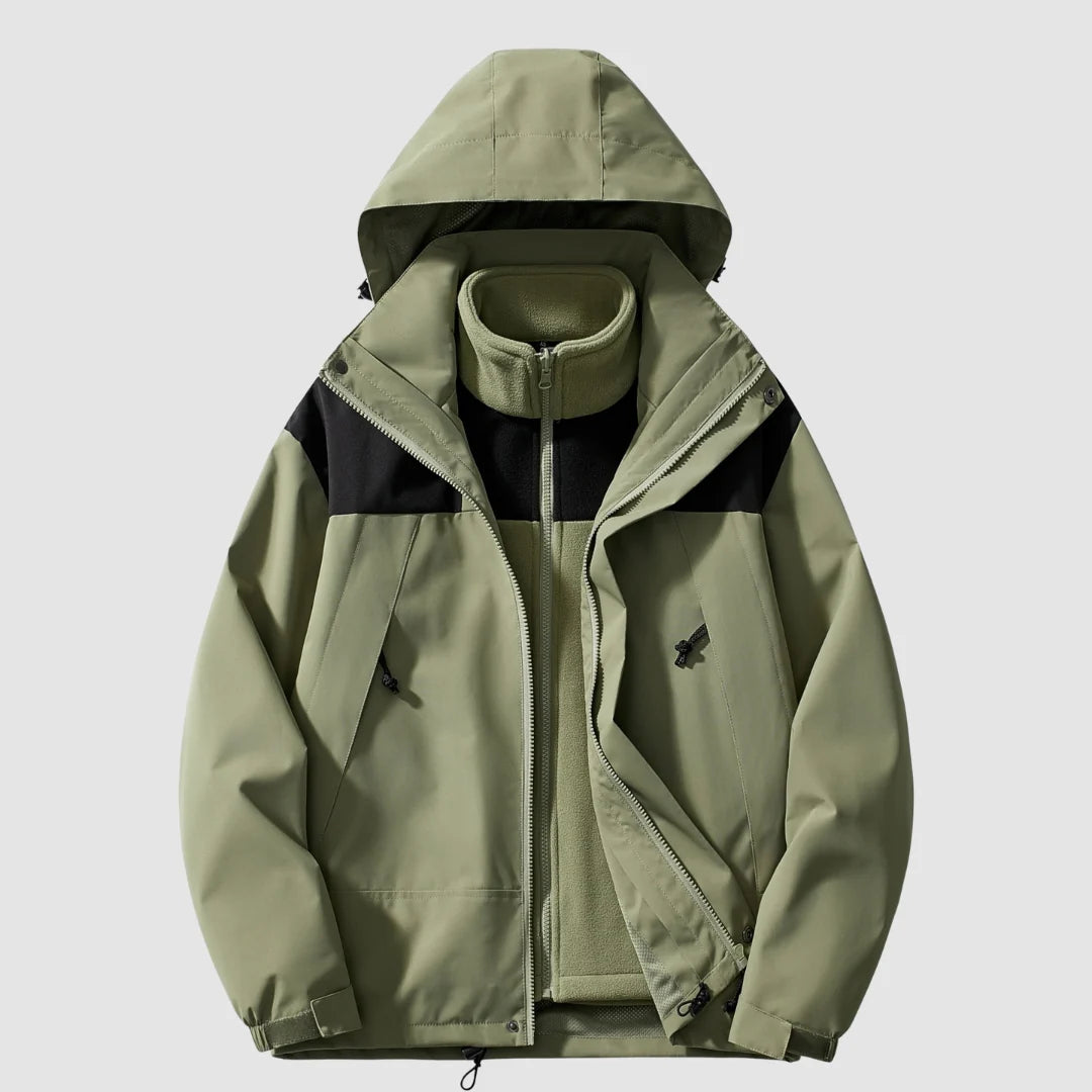 Winter Jacket 3-In-1 Fleece-Lined Hooded