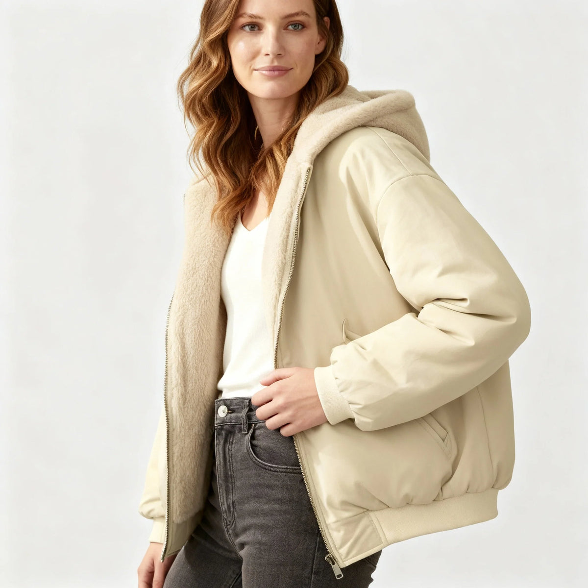 Winter Jacket Oversized Fit Lightweight Warm Filling