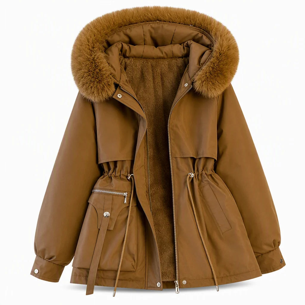 Winter Parka Windproof Dual-Layer Insulation Mid-Length Coverage