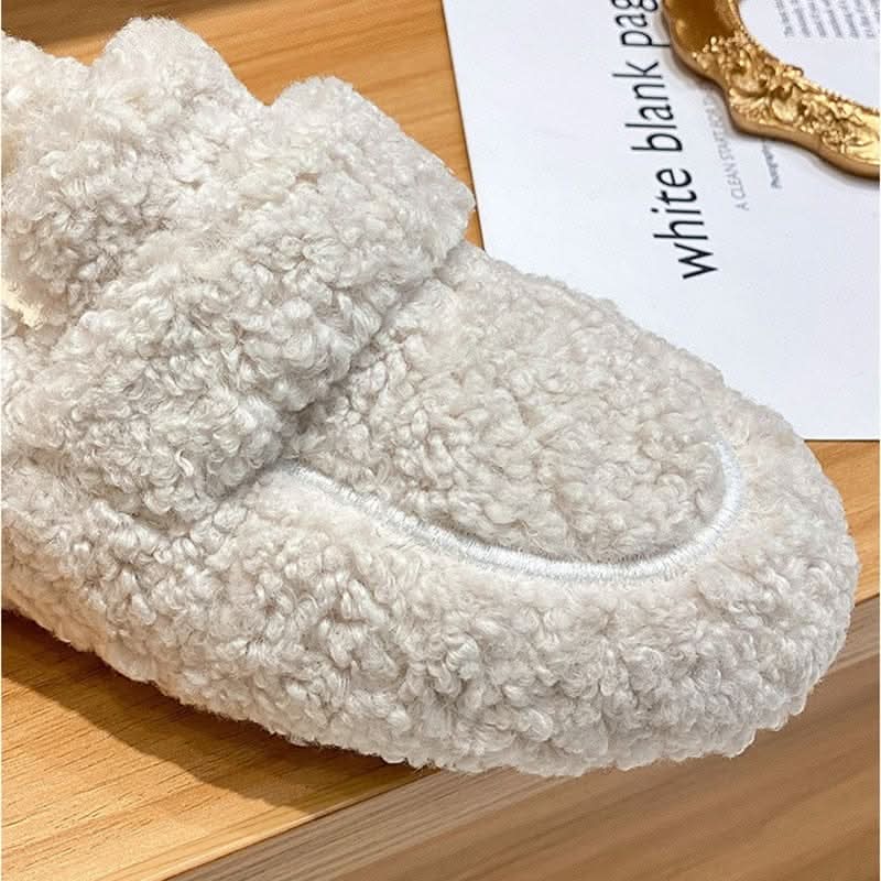 Winter Slippers Plush Lined Non-Slip Rubber Sole