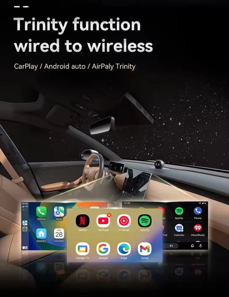 Wireless Car Adapter Screen Mirroring & Auto Reconnect
