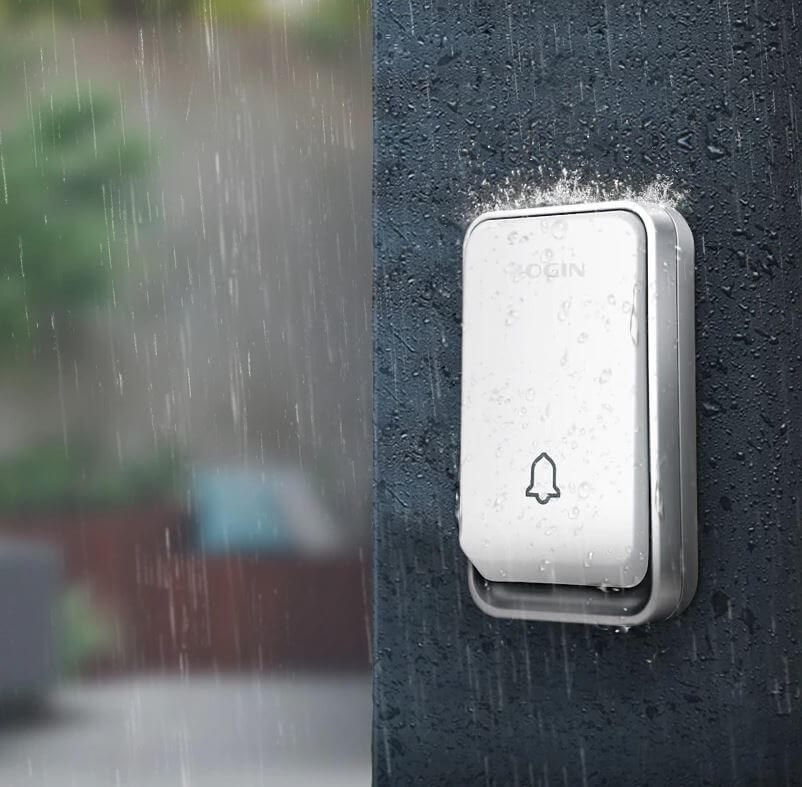 Wireless Doorbell Battery-Free Kinetic 394 Ft Range