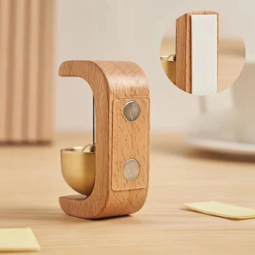 Wireless Doorbell Carved Wooden Chime Magnetic Mount