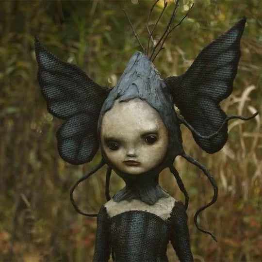 Witch Figurine Detailed Facial Features Tabletop Decor
