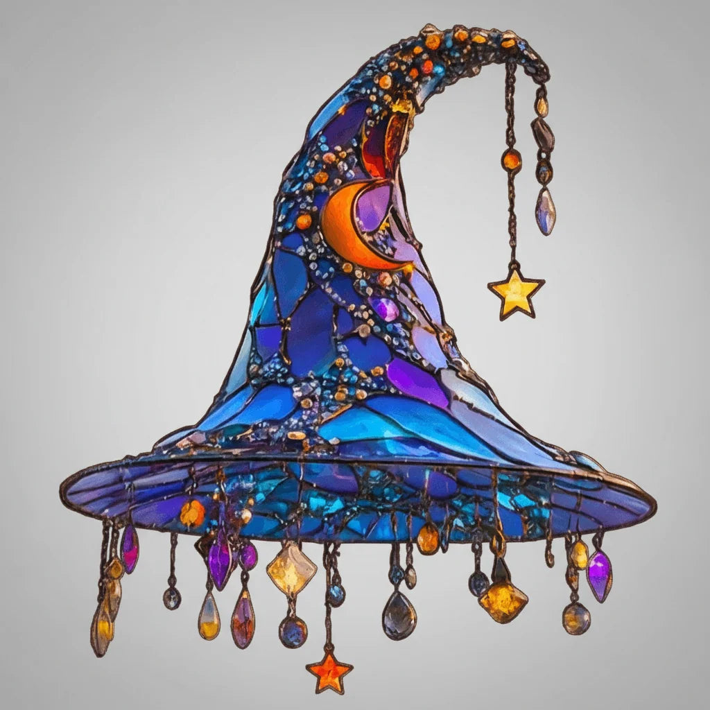 Witch Hat Decor Detailed Accent & Stable Flat Base
