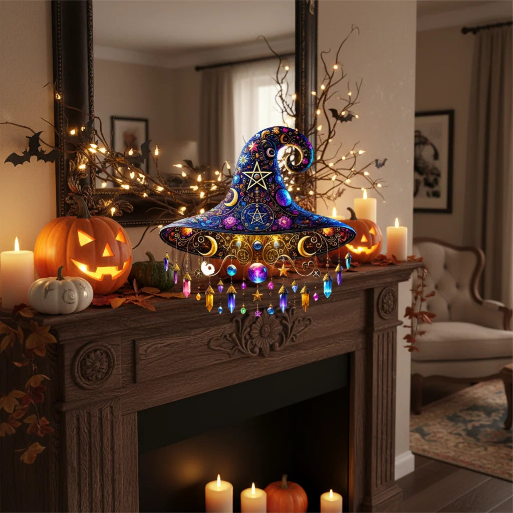 Witch Hat Decor Detailed Accent & Stable Flat Base