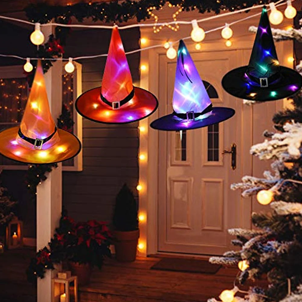 Witch Hat LED Lighted Hanging Loop