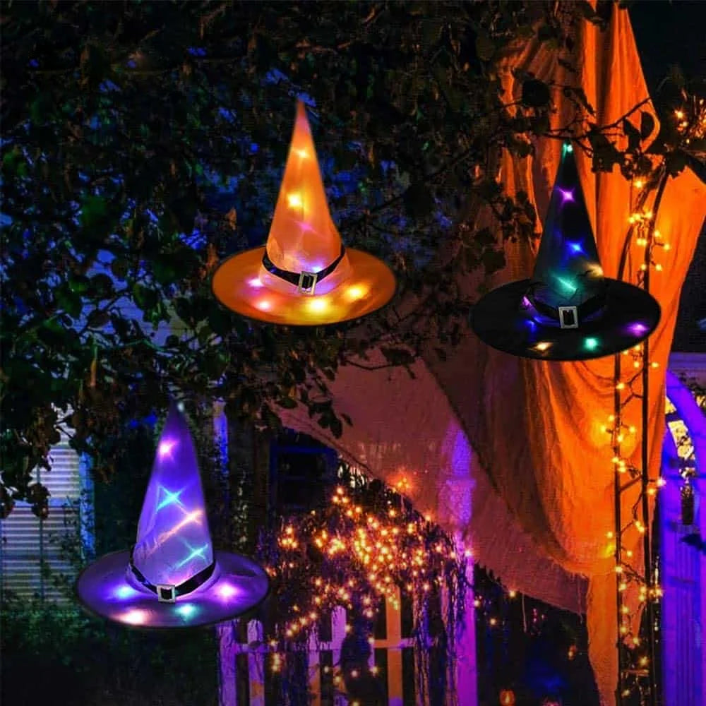 Witch Hat LED Lighted Hanging Loop