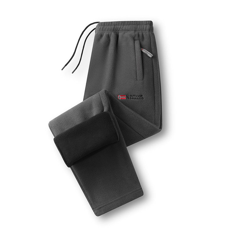 Women's Fleece Pants Warm Lining Zip Pockets