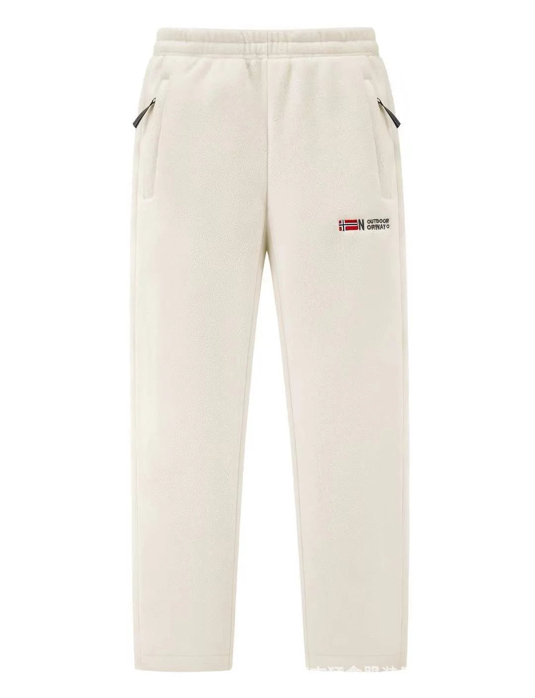 Women's Fleece Pants Warm Lining Zip Pockets