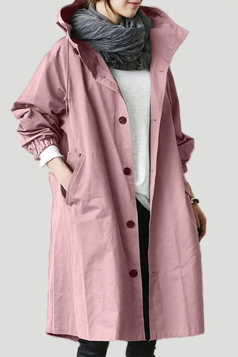 Women's Knit Coat Stretch Fit Waist-Shaping Machine Washable