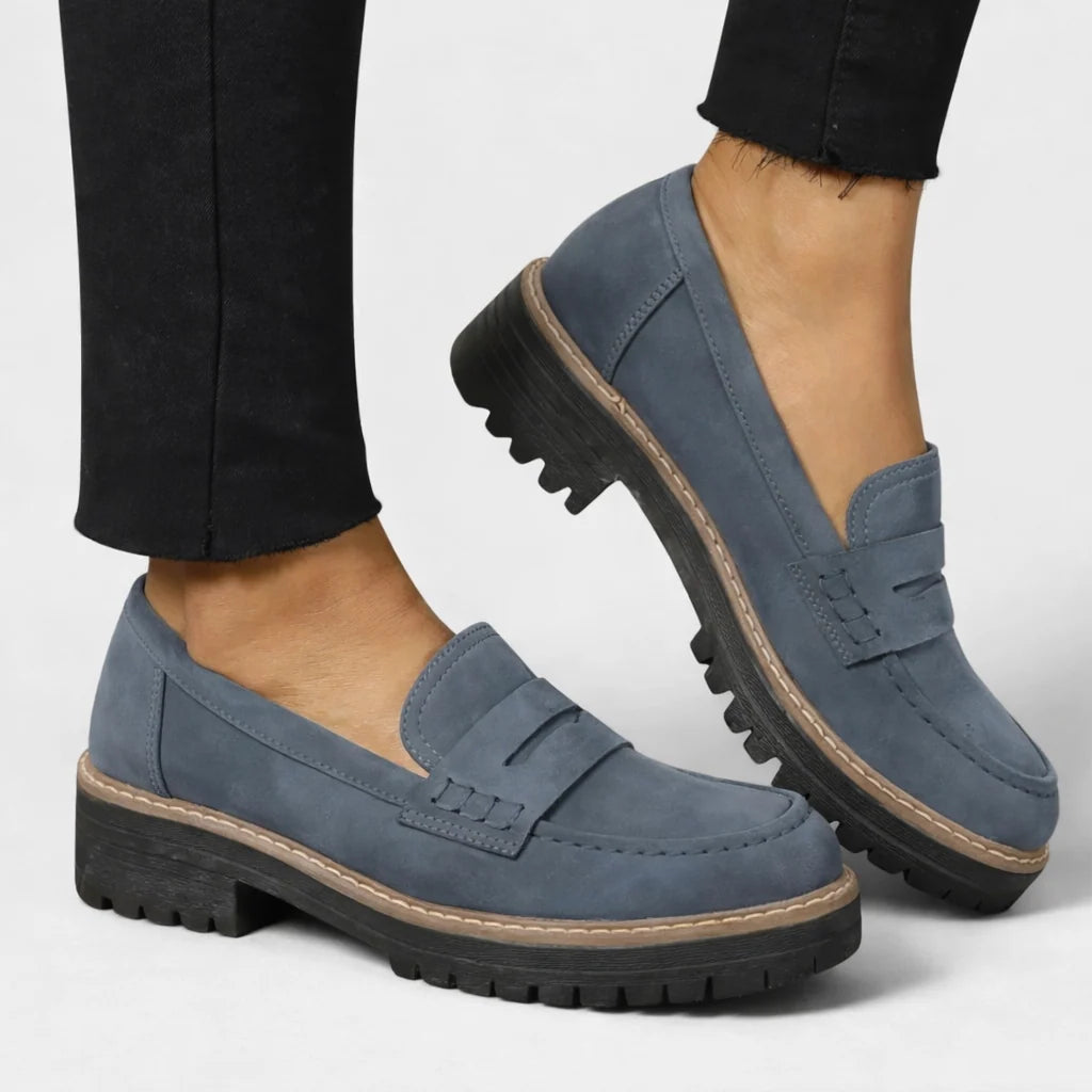 Women's Loafers Slip-On Cushioned Footbed Treaded Outsole