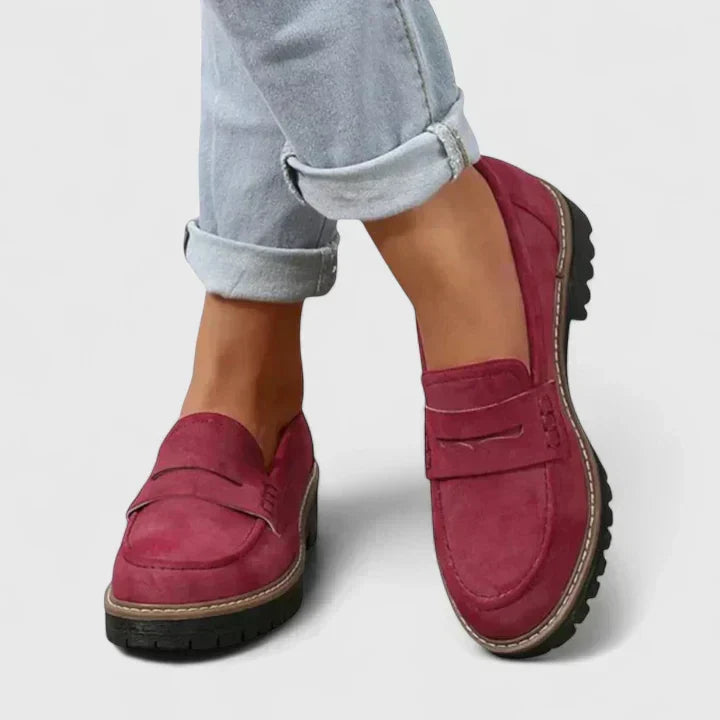 Women's Loafers Slip-On Cushioned Footbed Treaded Outsole