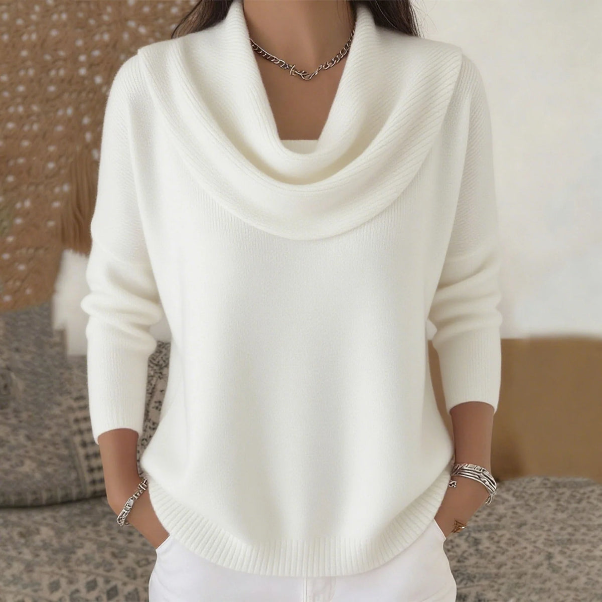 Women's Pullover Sweater Thick Warm Loose Fit