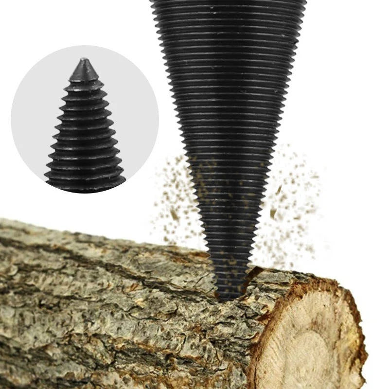 Wood Splitting Drill Bit Carbon Steel U-Shaped Threads Universal Shank