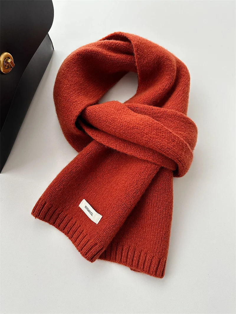 Wool Scarf 100% Knitted Wool Soft Warmth