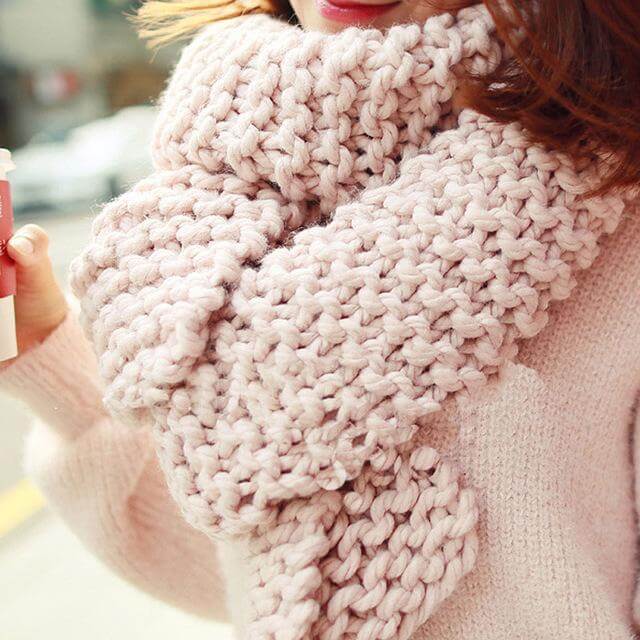 Wool Scarf Handwoven Soft & Warm 69-Inch-Plus Length