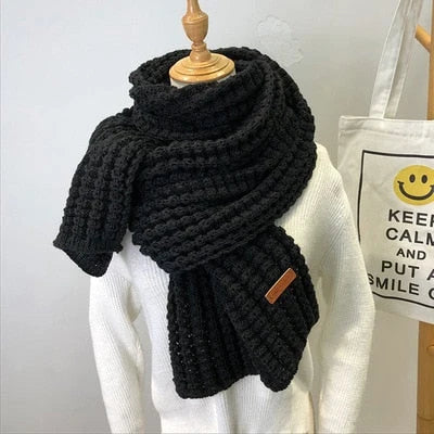 Wool Scarf Handwoven Soft & Warm 69-Inch-Plus Length