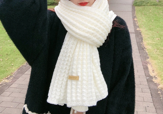 Wool Scarf Handwoven Soft & Warm 69-Inch-Plus Length
