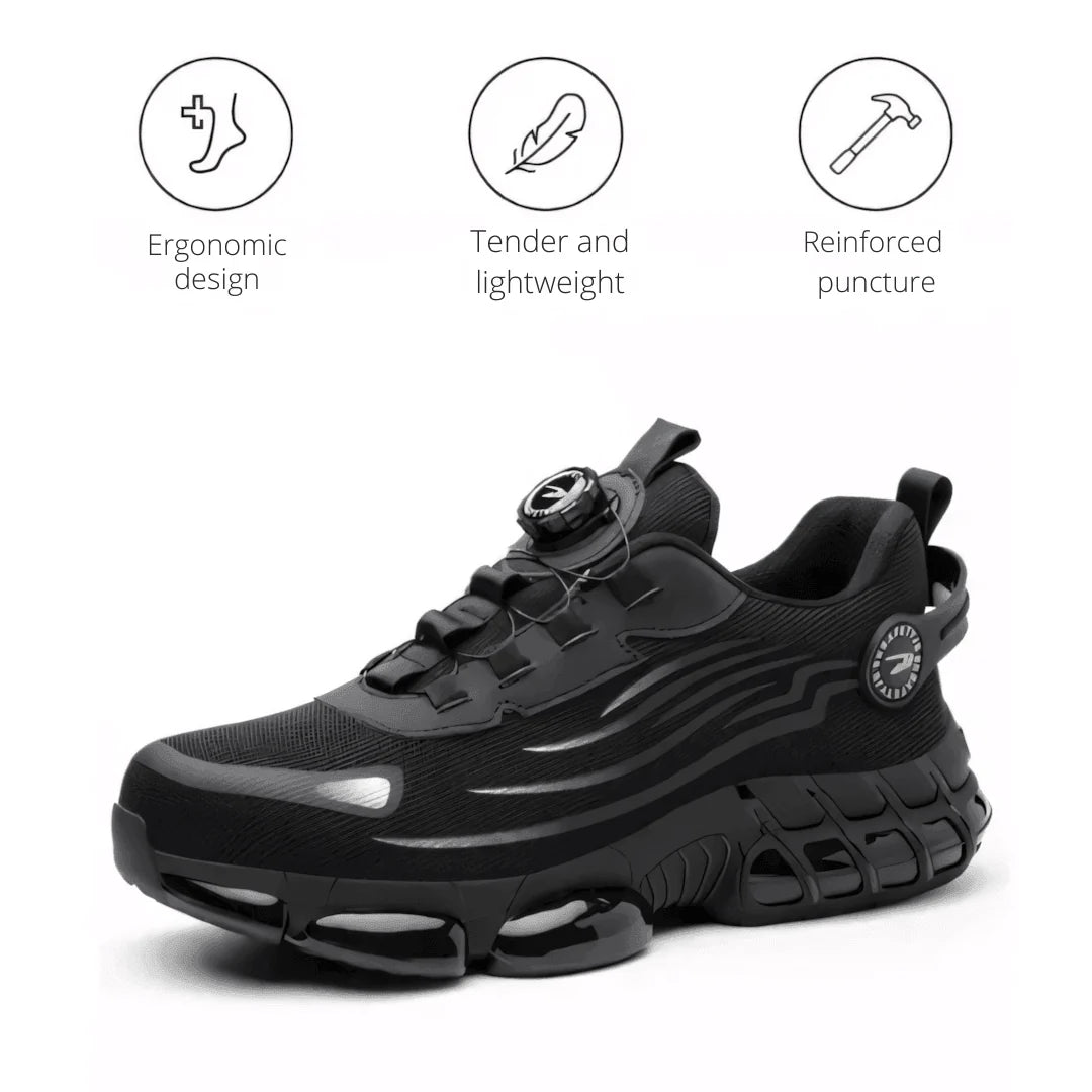Work Shoes Wide Toe & Arch Support Slip-Resistant Sole