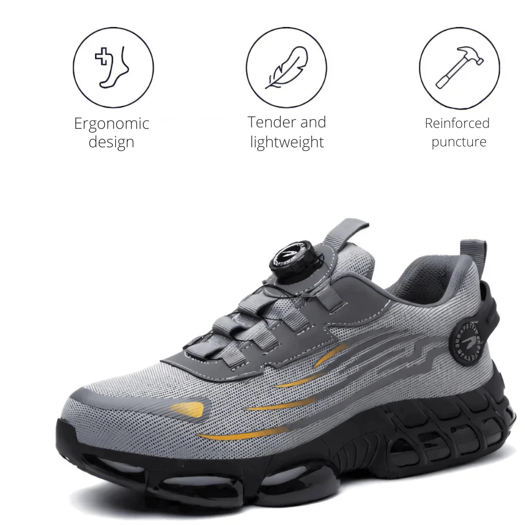 Work Shoes Wide Toe & Arch Support Slip-Resistant Sole