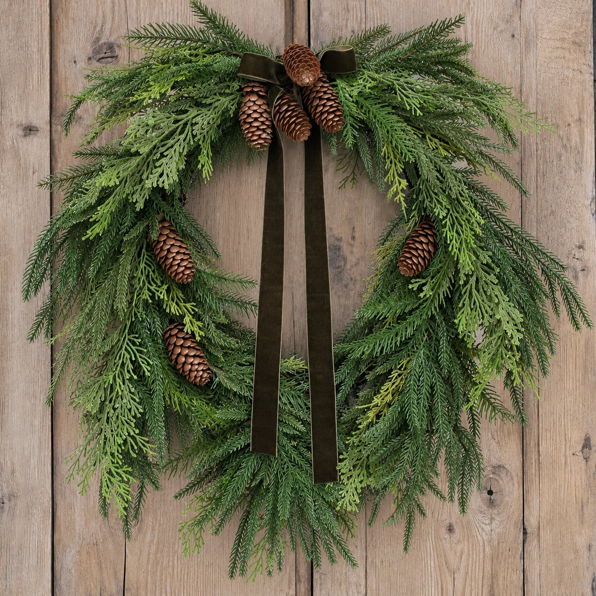 Wreath Heart Shaped Pine & Evergreen 24 Inch
