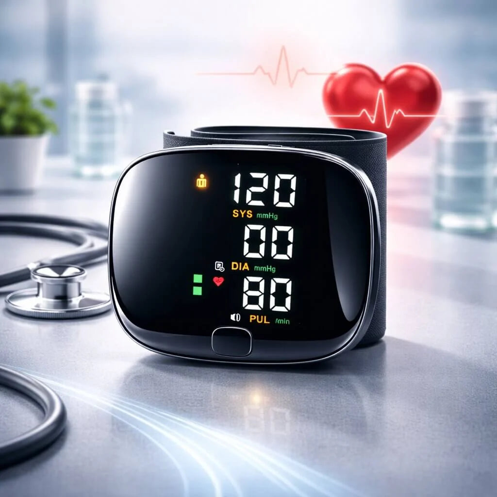 Wrist Blood Pressure Monitor Touch Display & Voice Function