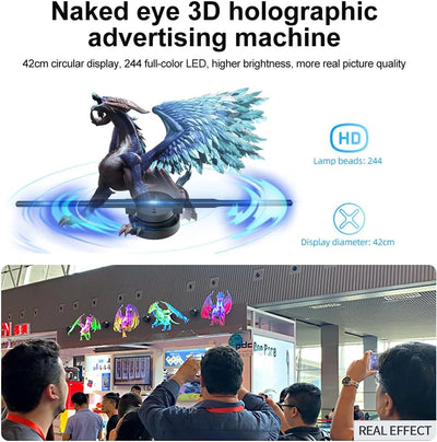 3D Hologram Projector Daylight-Visible Floating Display & Multi-Unit Sync