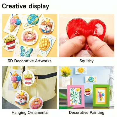 3D Texture Painting Set Foaming Paints & Brushes