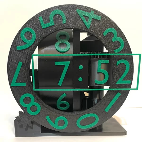 3D Triaxial Wall Clock Rotating Axes Minimalist