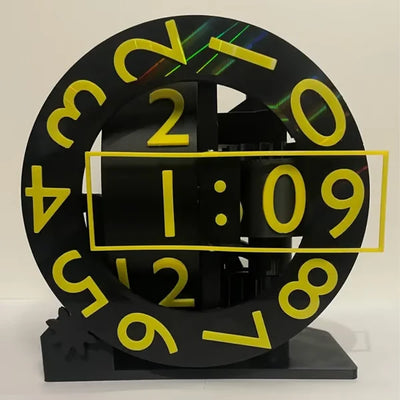 3D Triaxial Wall Clock Rotating Axes Minimalist
