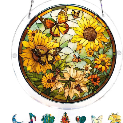 Acrylic Sun Catcher Shatterproof & UV-Resistant Stained Glass Look