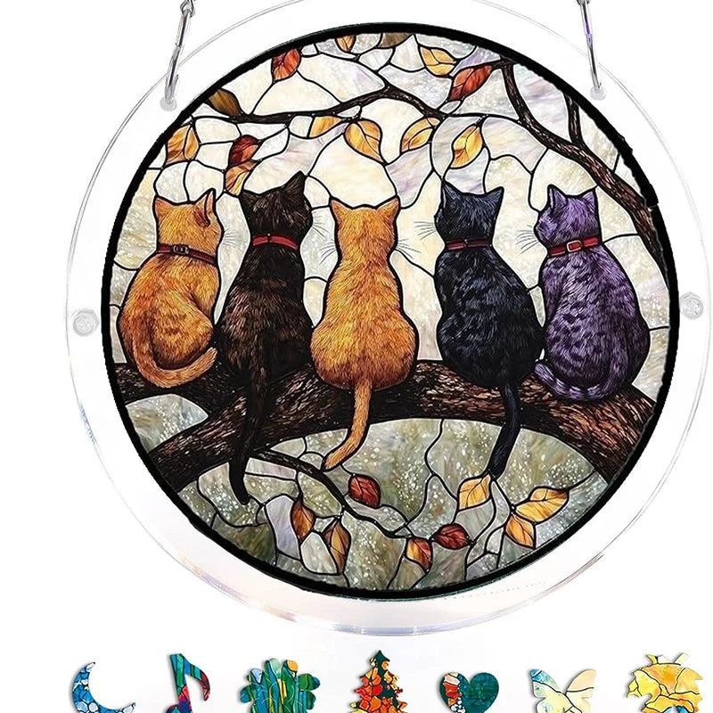 Acrylic Sun Catcher Shatterproof & UV-Resistant Stained Glass Look