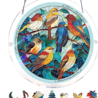 Acrylic Sun Catcher Shatterproof & UV-Resistant Stained Glass Look