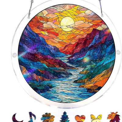 Acrylic Sun Catcher Shatterproof & UV-Resistant Stained Glass Look