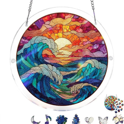 Acrylic Sun Catcher Shatterproof & UV-Resistant Stained Glass Look