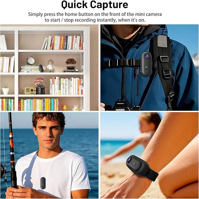 Action Camera 4K Waterproof Magnetic 360° Mount