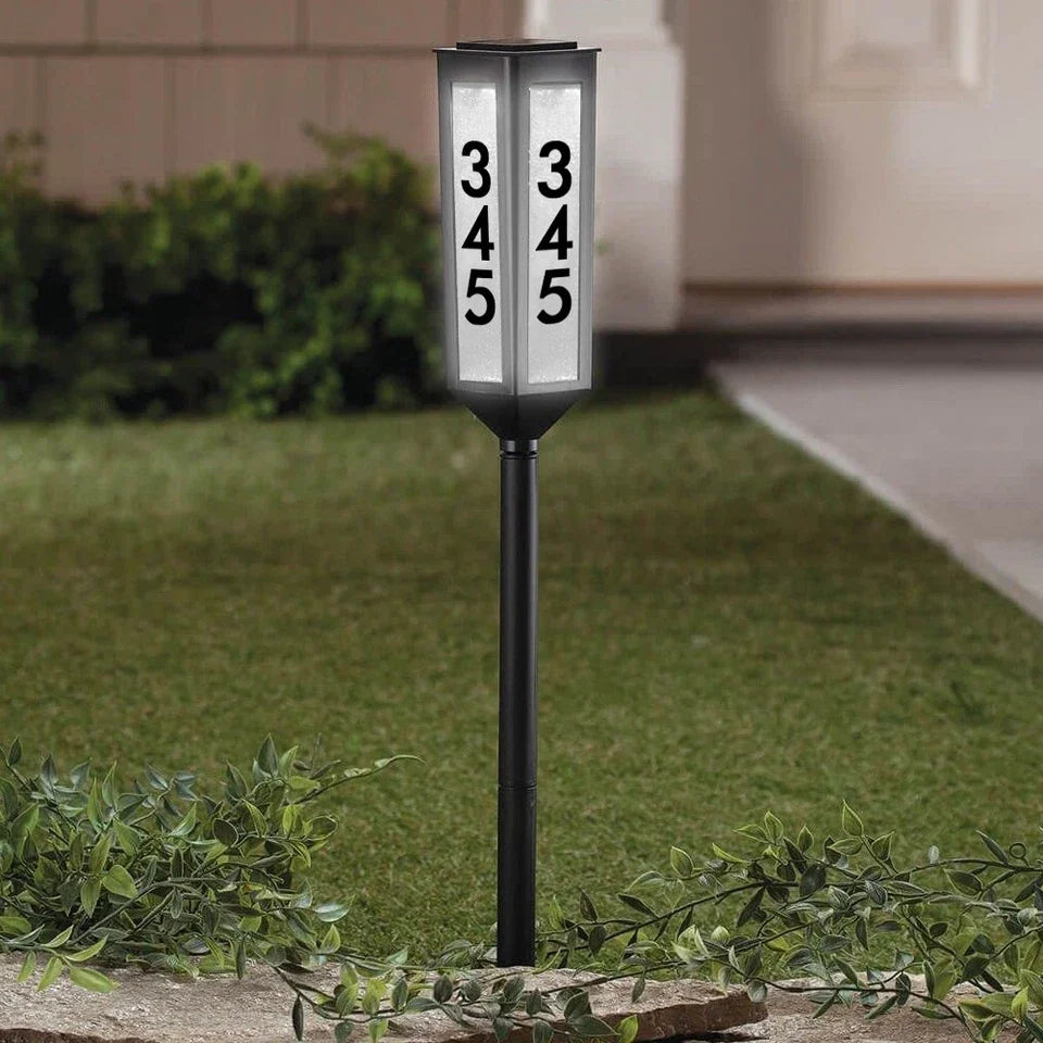 Address Stake Solar Powered Adjustable Height Automatic Light Sensor