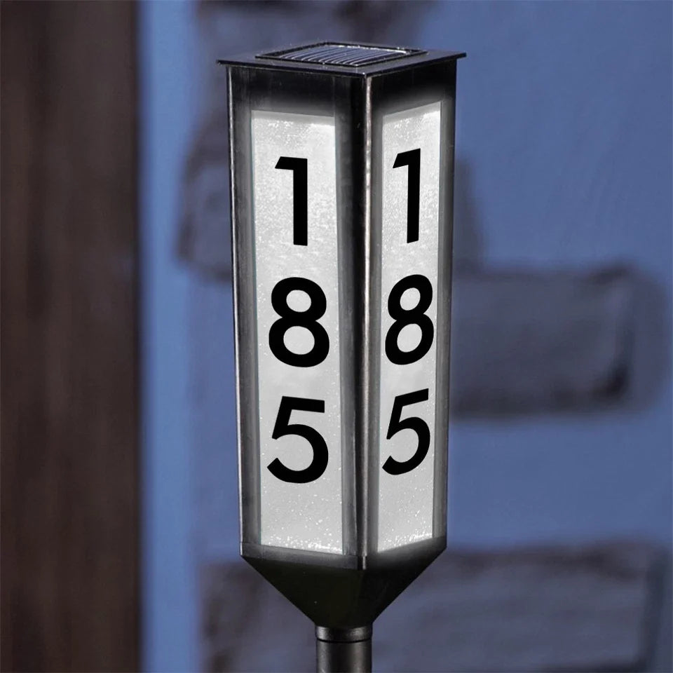 Address Stake Solar Powered Adjustable Height Automatic Light Sensor