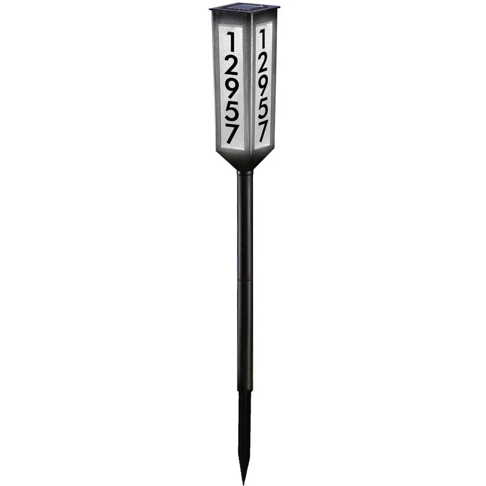 Address Stake Solar Powered Adjustable Height Automatic Light Sensor