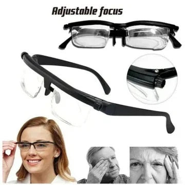 Adjustable Focus Glasses Dial-Controlled Near-to-Far Vision Lightweight Frame