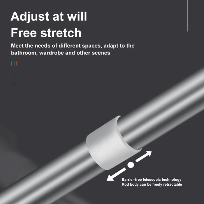 Adjustable Tension Rod Tool-Free No-Drill Stainless Steel