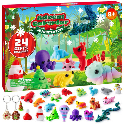 Advent Calendar 24 Collectible 3D Printed Toys