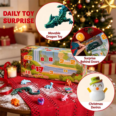 Advent Calendar 24 Collectible 3D Printed Toys
