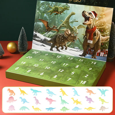Advent Calendar 24 Dinosaur Figures Reusable Box