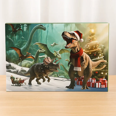 Advent Calendar 24 Dinosaur Figures Reusable Box